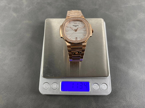 Patek Philippe Nautilus 35.2mm Rose Gold Case White Dial