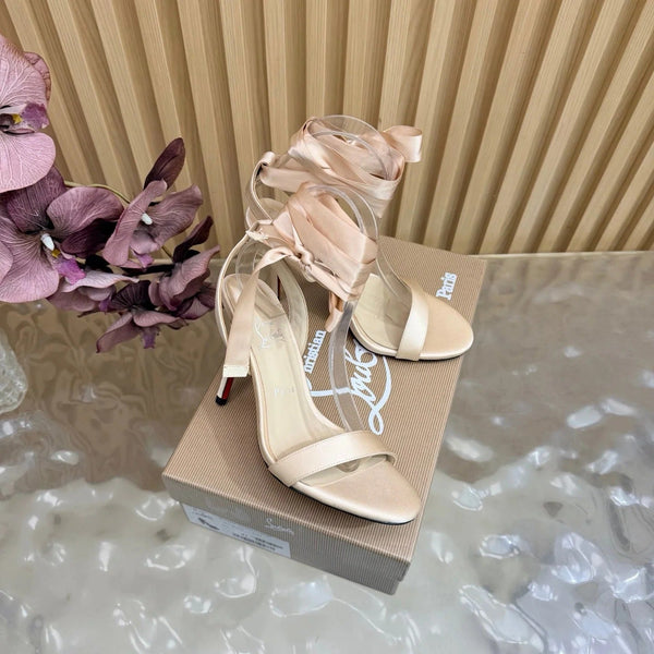 CL 2026 Cassia Lace Up Pumps 100mm Crepe Satin 775976