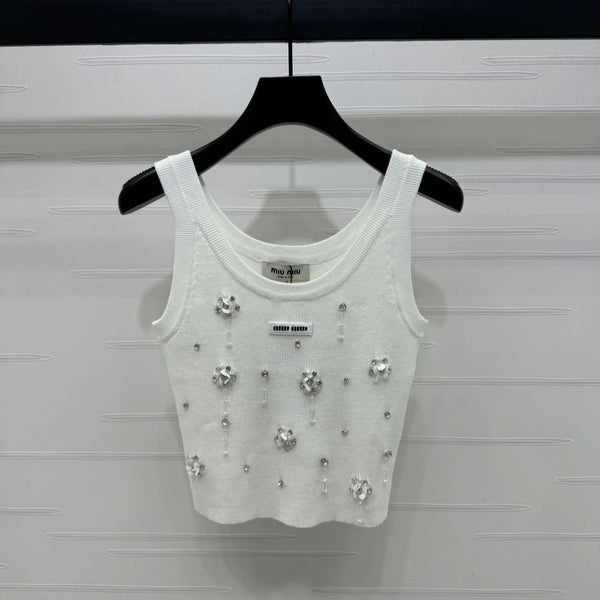 CANOTTA MIU 25S 3D CON STRASS 264255