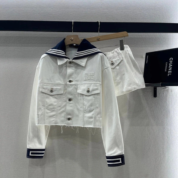 COMPLETO GIACCA E GONNA IN DENIM MIUMIU 274647
