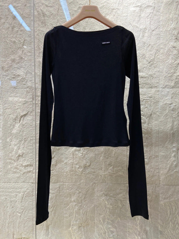 T-SHIRT CON LOGO E SPALLE SCOPERTE 25S IN KATUN 266111