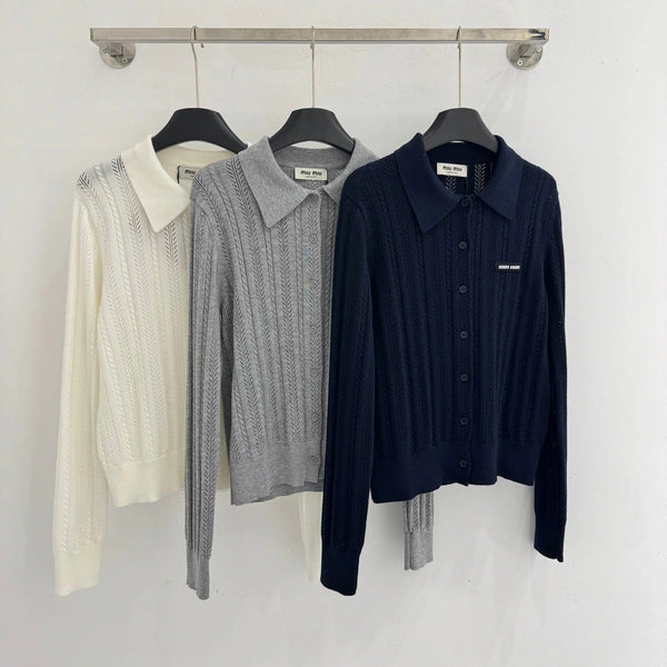 MIUMIU KNIT POLO SHIRT STYLE 61