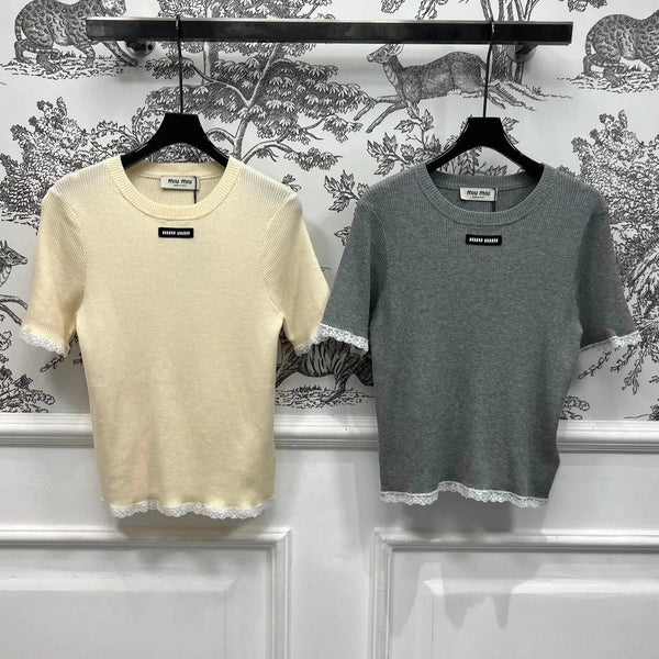 MIUMIU TOP CORTO IN MAGLIA ATTACCATO 268661