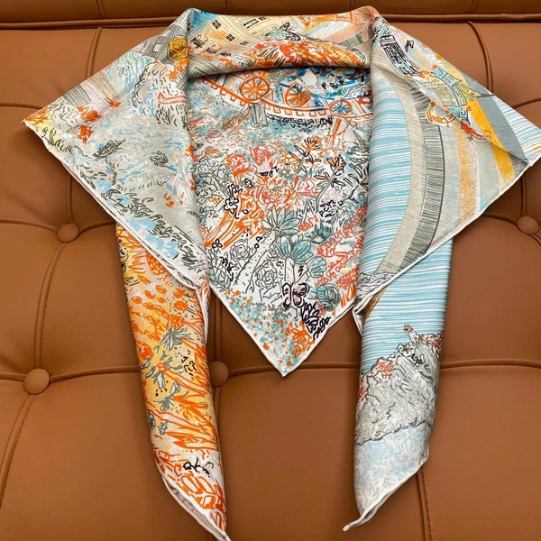 HERMES 25S SCIARPA 90 IN SETA 703688