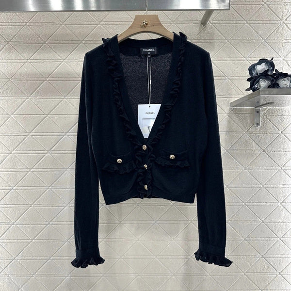 Completo abito cardigan in maglia con volant Chanel 276599