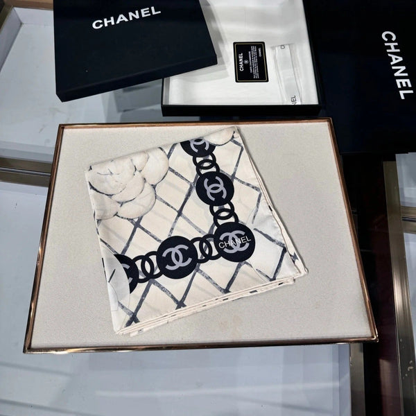 CHANEL 25S SCIARPA 90 IN CASHMERE SETA 737219