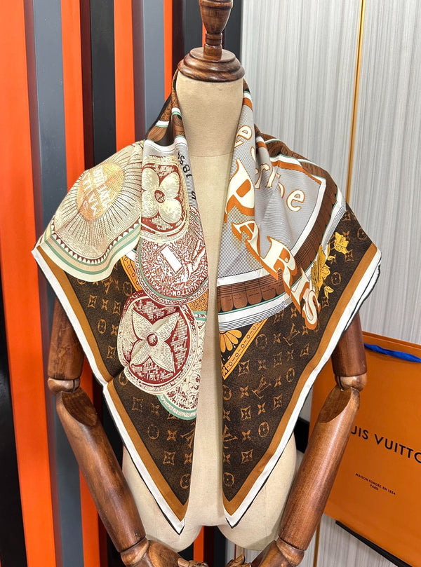 LV SCARF 90 CM IN SILK 730534