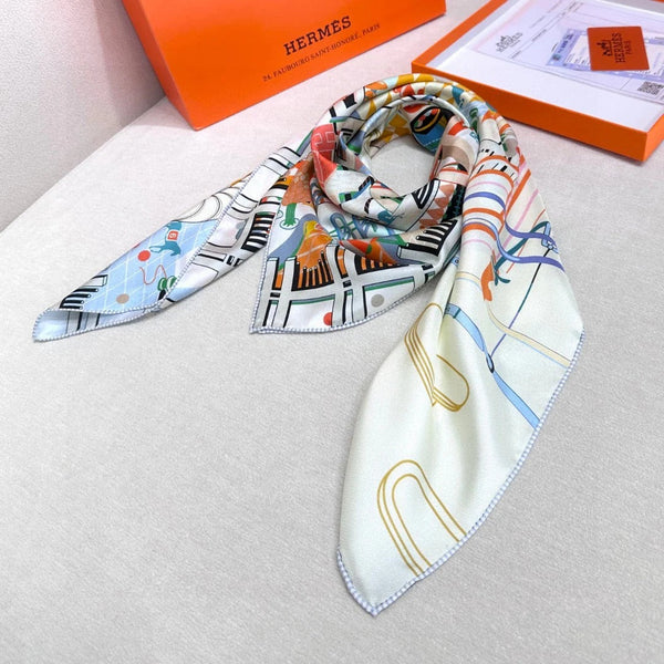 HERMES 25S SCIARPA 90 IN SETA 730636