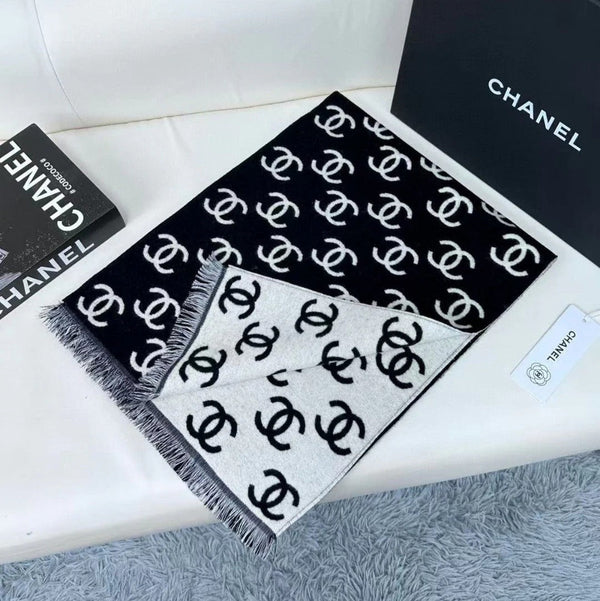 CHANEL 25S SCIARPA 180 IN LANA CASHMERE 733942