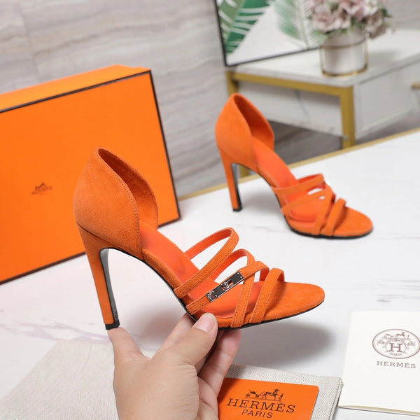 Sandales HM 26ss 85 Suède Orange 601236