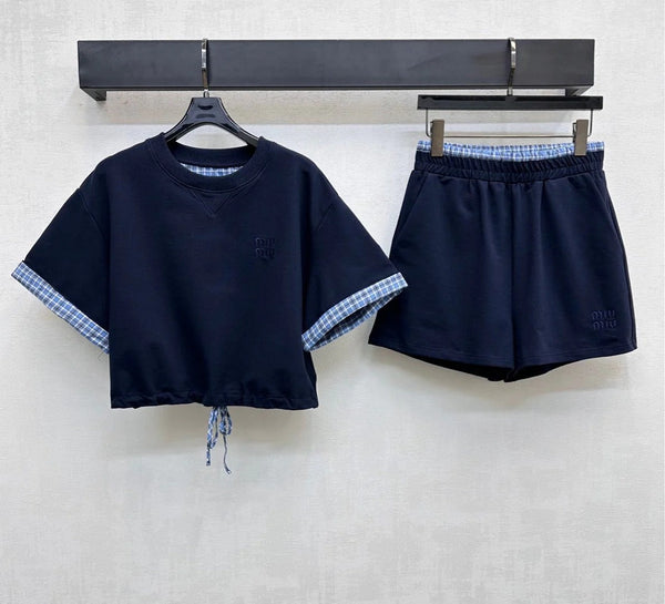MIU 25S SET A QUADRI IN COTONE 264589