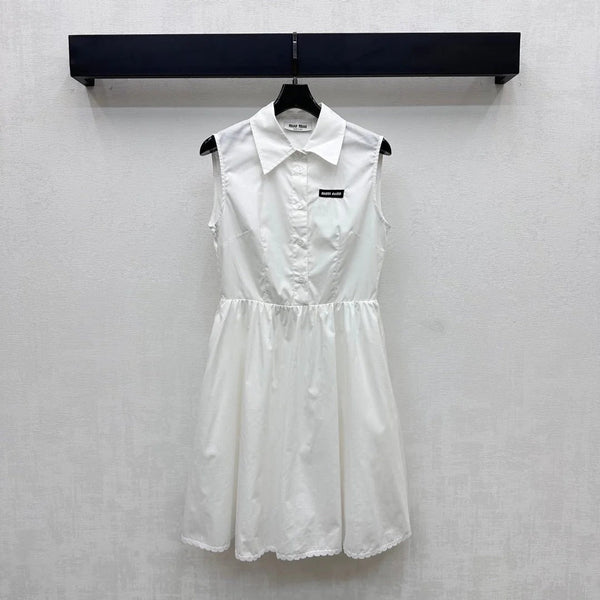 MIU 25S ABITO GILET PLISSETTATO CON COLLO A REVERS 264505