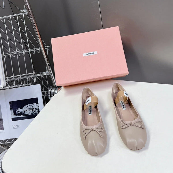 M BALLET FLAT SHOES LIGHT NUDE SHEEPSKIN