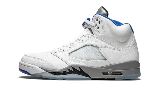 Nike Air Jordan 5 Retro White Stealth Gray Leather