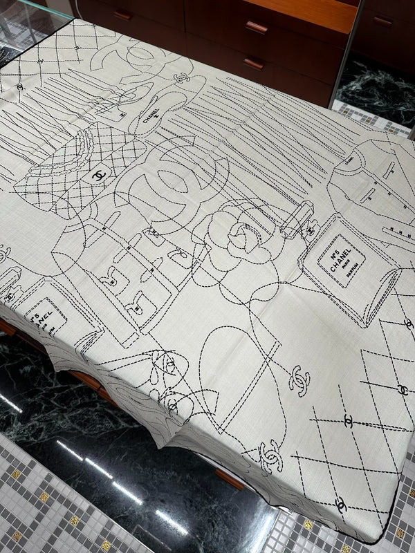 CHANEL 25S SCARF 140 IN SILK WOOL 726478