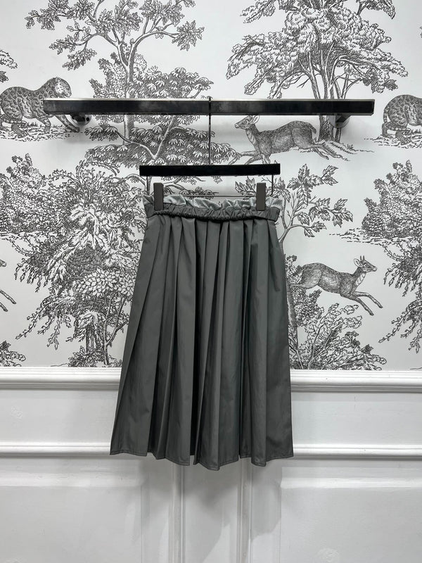JUPE COURTE MIU 25S GRIS EN NYLON 263129