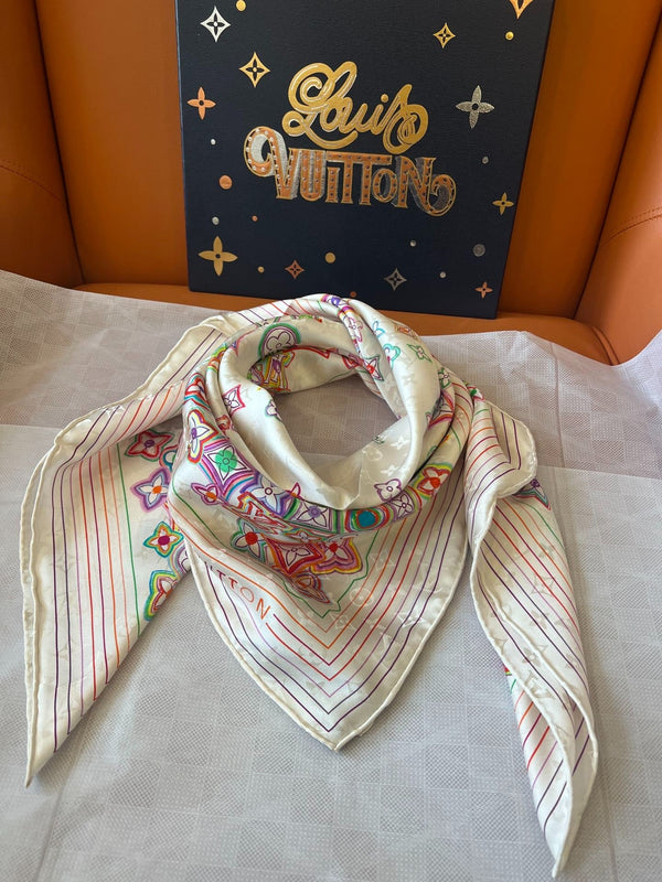 LV SCARF 90 CM IN SILK 715639