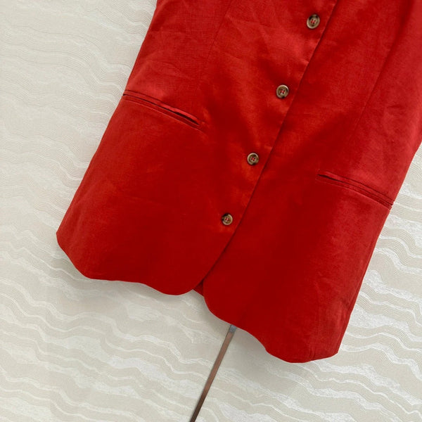 LP SLEEVELESS LINEN BLAZER 272246