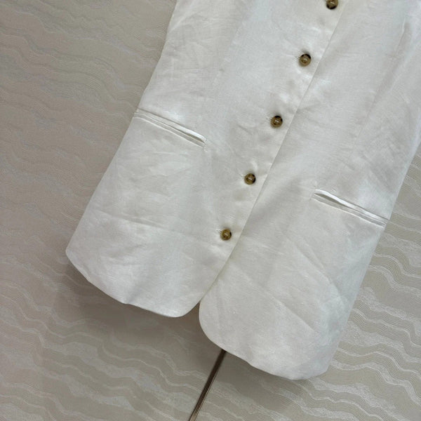 LP SLEEVELESS LINEN BLAZER 272243