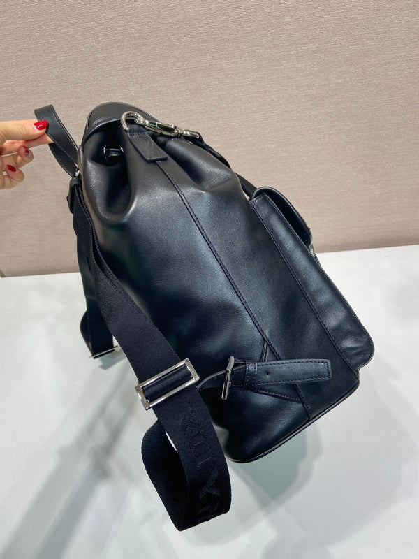 Prada 2026 Backpack 39cm Black Lambskin 351845