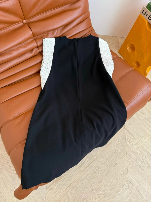 ABITO NERO DOPPIO STRATO PIZZO 25S IN ACETATO 265682