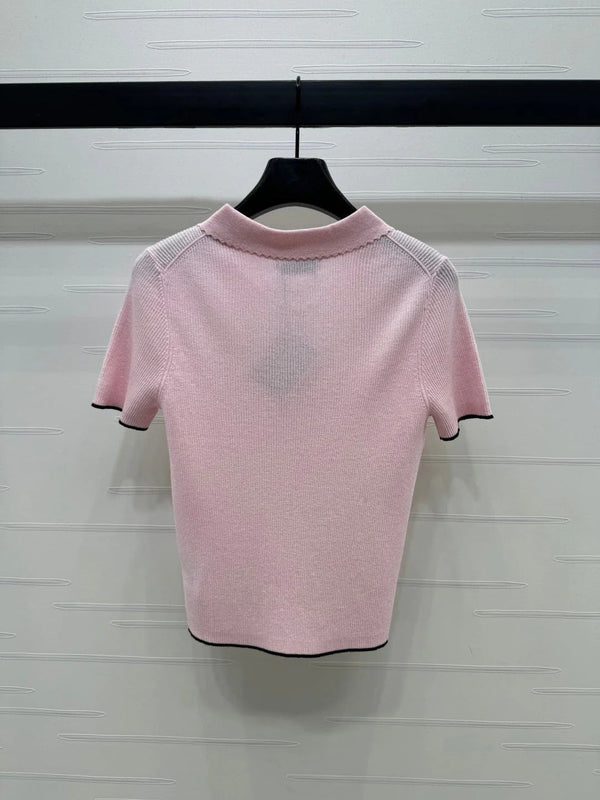 MIUMIU SHORT-SLEEVE KNIT POLO 269423