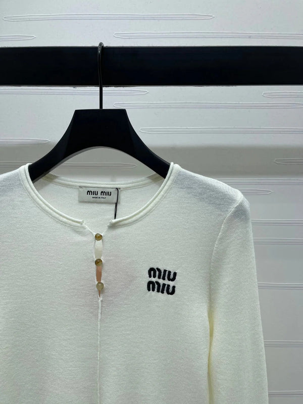 MIUMIU KNITTED LONG SLEEVE TOP STYLE 482