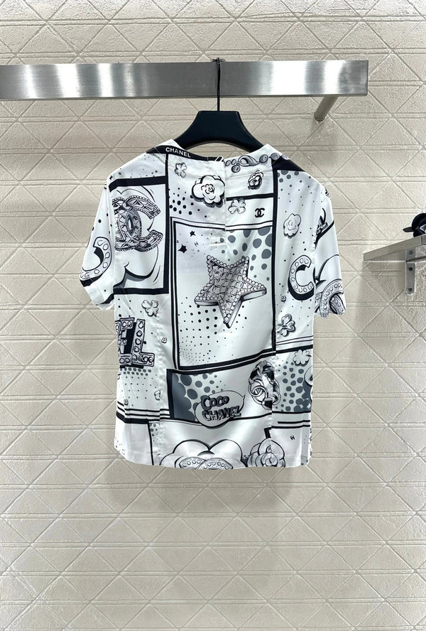 T-SHIRT MANCHES COURTES CHANEL 25S STYLE 119