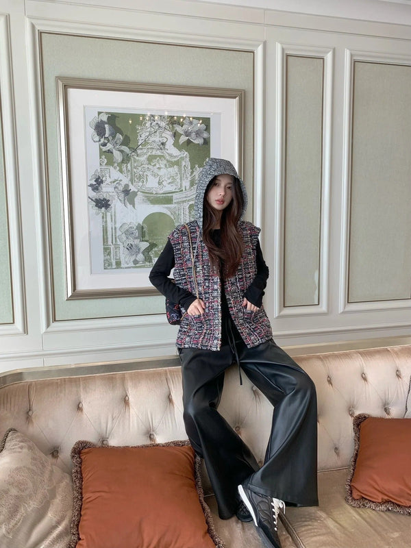 CHANEL 25S VESTE EN TWEED COL ROND STYLE 152