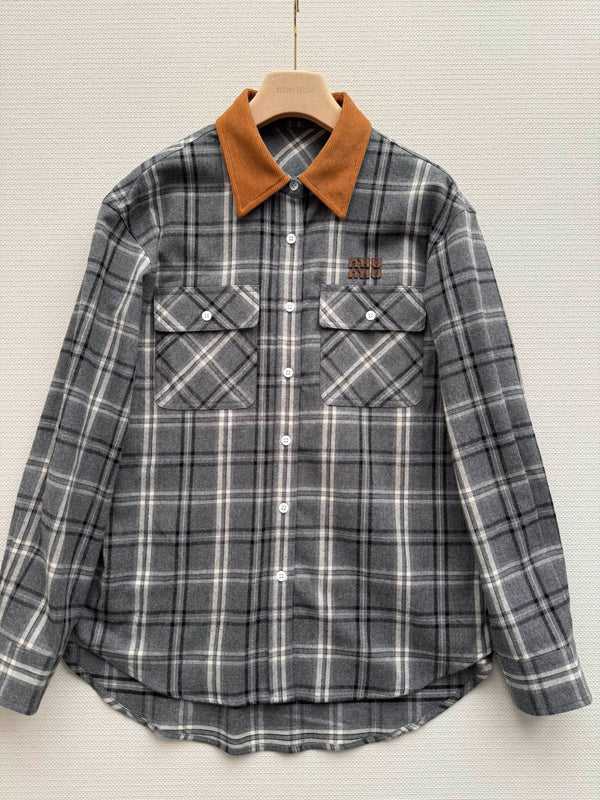 MIUMIU PLAID SHIRT STYLE 730