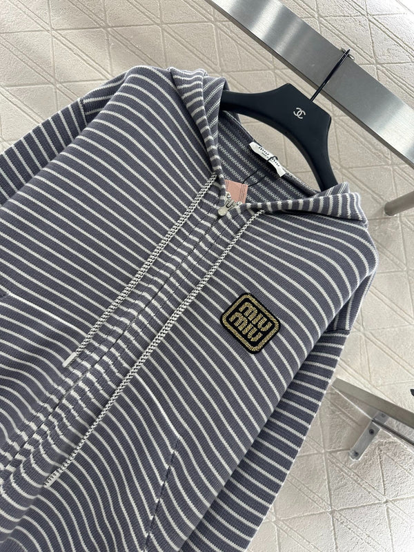 MIUMIU FLEECE HOODED JACKET STYLE 96