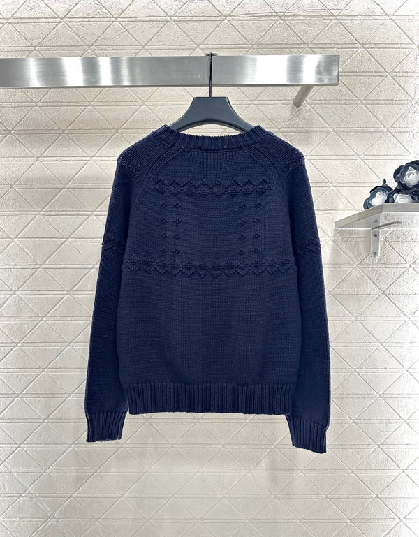 CHANEL 25S EMBROIDERED CROCHET SWEATER 348
