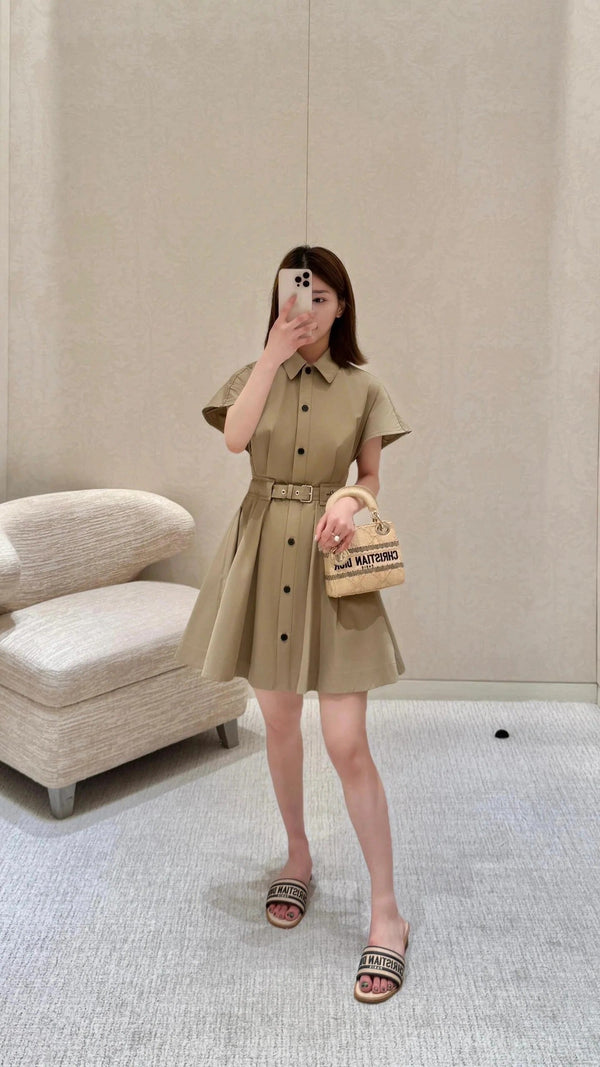 DIOR 25S PLEATED SHIRT DRESS 220902