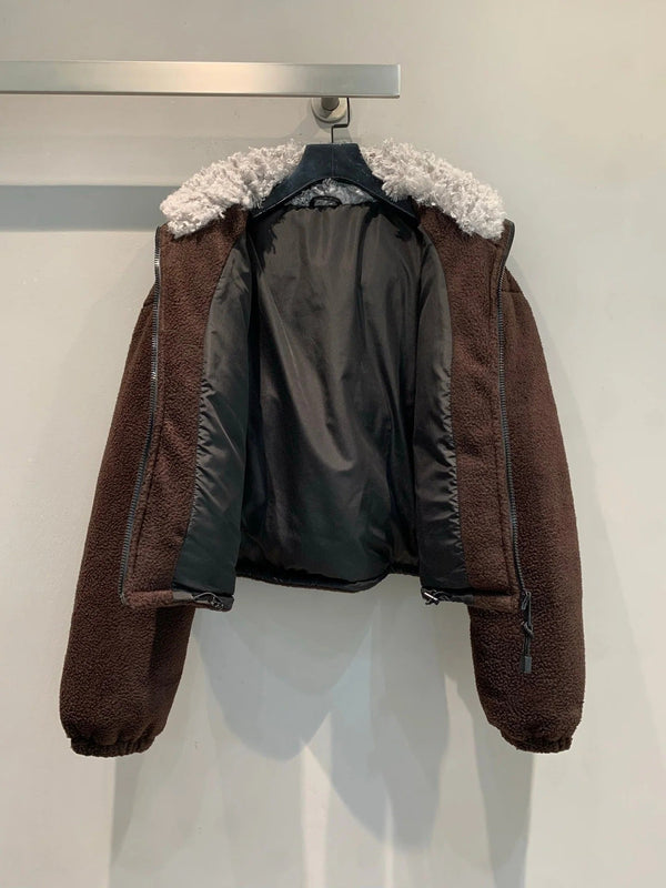 MIUMIU SHERPA FLEECE JACKET STYLE 470