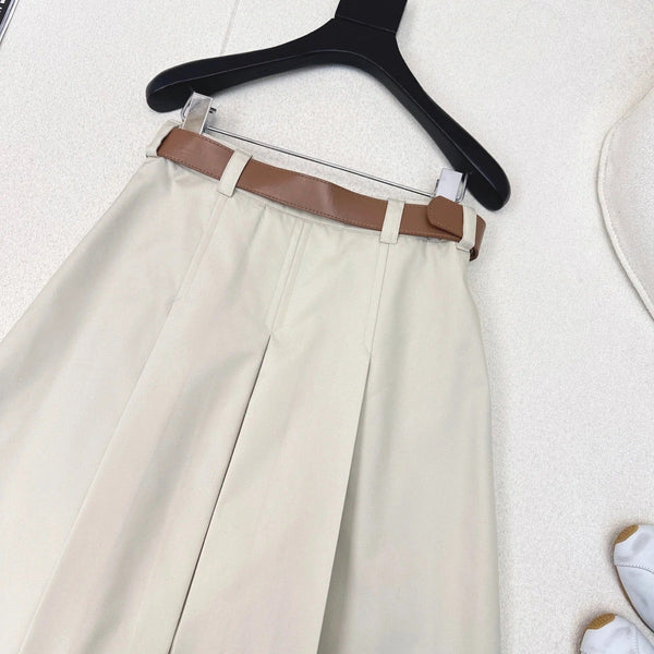 MIUMIU MIDI KHAKI SKIRT STYLE 73