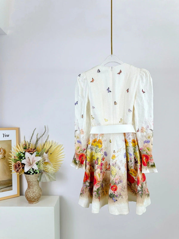 V-NECK DRESS WITH BELT 266385