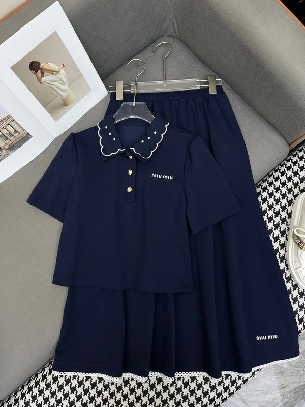 COMPLETO ELEGANTE – TOP CON GONNA A TRAPEZIO MORBIDA