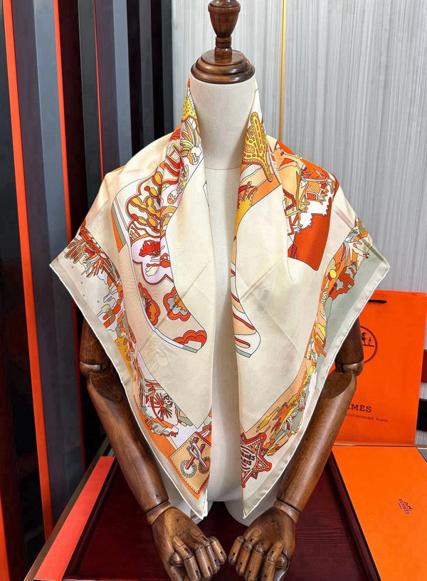 HERMES 25S SCARF 90 IN SILK 33836