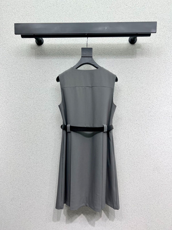 MIUMIU SLEEVELESS DRESS WITH BELT STYLE 64