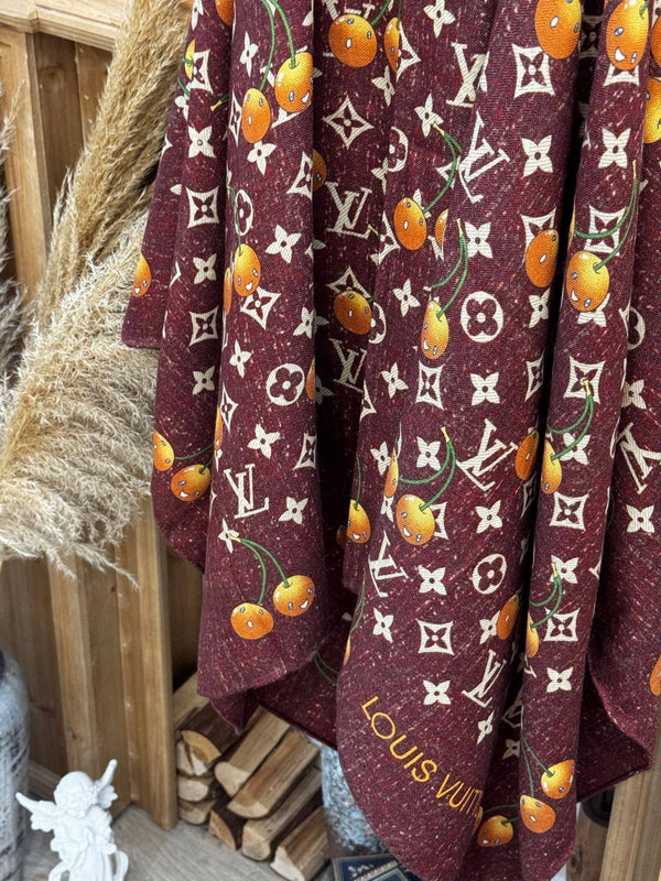 LV SCARF 140 CM IN WOOL MIX SILK 737266