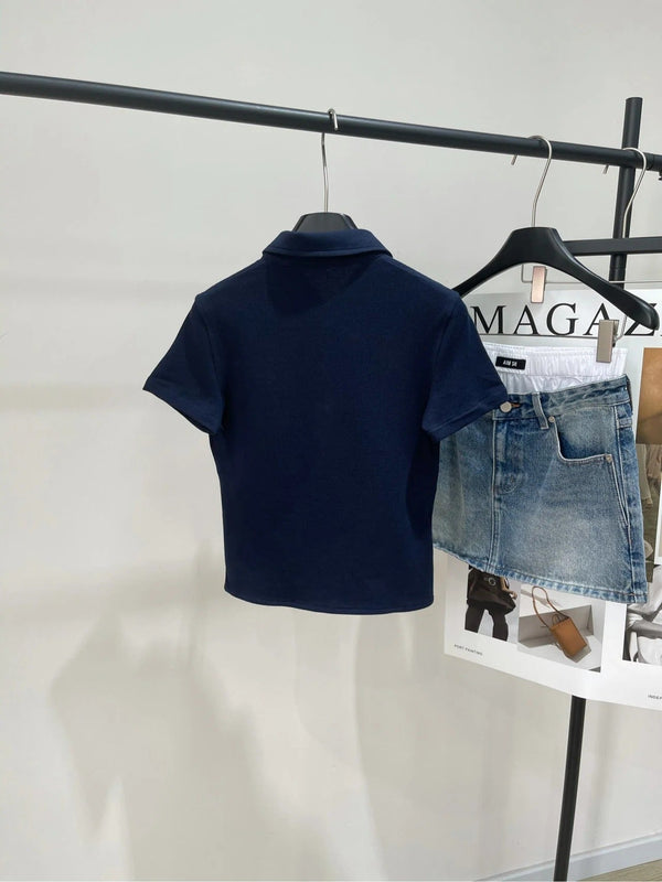 MIUMIU SHORT SLEEVE POLO SHIRT 273028