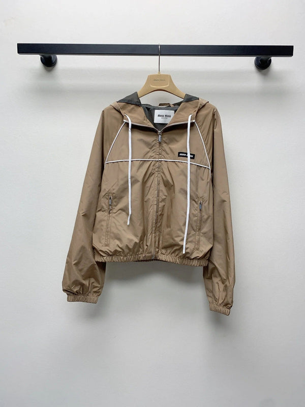 MIUMIU ZIP-UP HOODED JACKET 25S 268032