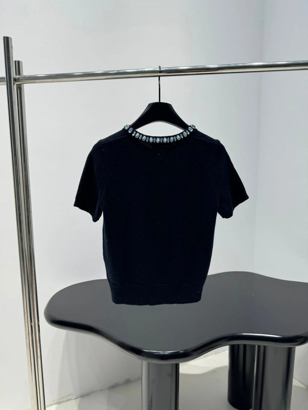 PRADA 25S BEADED CREW NECK SWEATER 313