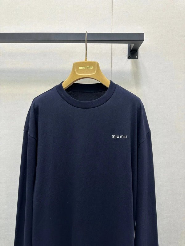 MIUMIU LONG-SLEEVE CREW NECK T-SHIRT STYLE 58