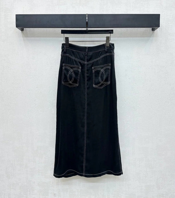 CHANEL HIGH-WAIST SKIRT WITH CUT-OUT HEM 274765