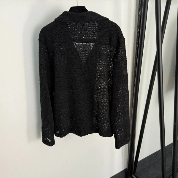 CHANEL 25S CARDIGAN EN MAILLE À MANCHES LONGUES MODÈLE 129