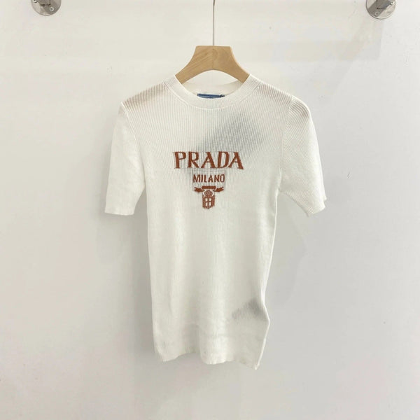 PRADA SHORT-SLEEVE KNIT SWEATER STYLE 198