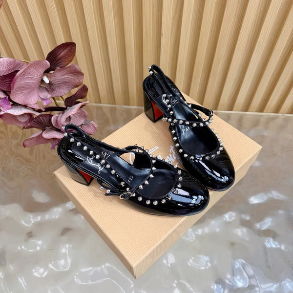 CL 2026 Janispikes 55mm Mary Jane Pumps Patent Leather 698239