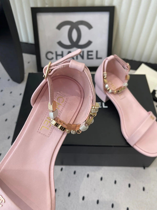 CC 26s Sandales 35 Cuir de mouton Rose clair 650104