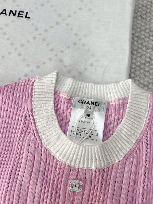 HAUT EN MAILLE CHANEL STYLE 21